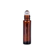 10ml Amber Glass Empty essential oil Bottles with Stainless Steel Roller Ball